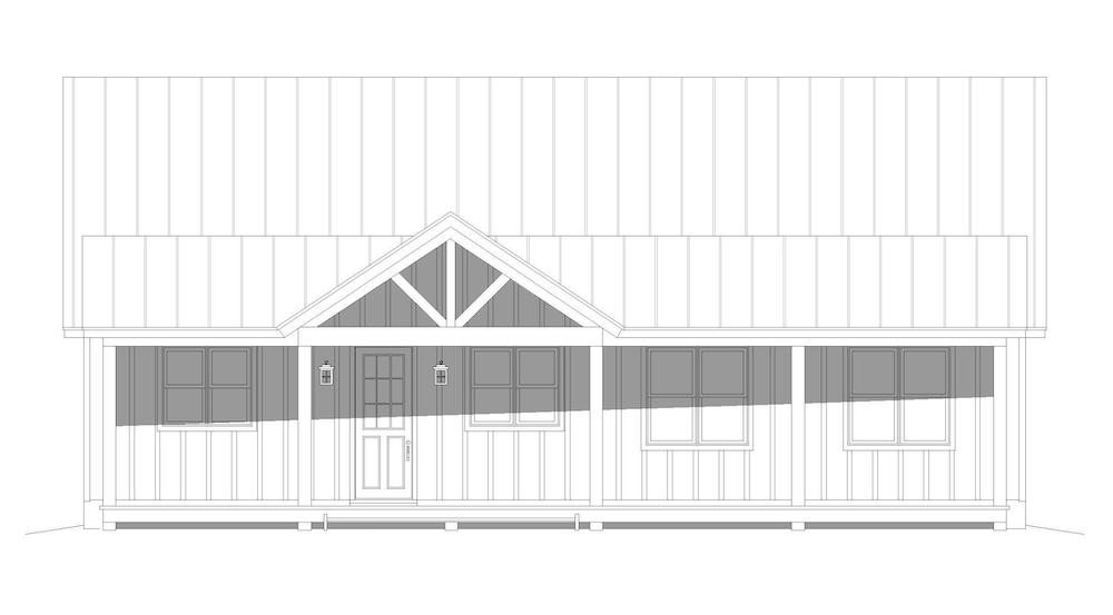 Home Plan Front Elevation of this 3-Bedroom,2580 Sq Ft Plan -196-1202