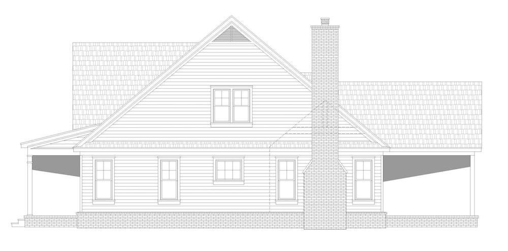 Home Plan Right Elevation of this 2-Bedroom,2400 Sq Ft Plan -196-1204