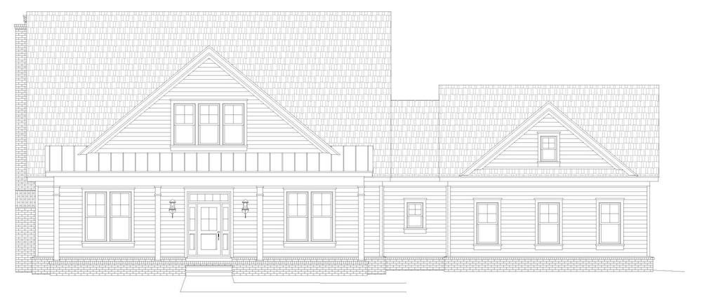 Home Plan Front Elevation of this 4-Bedroom,3455 Sq Ft Plan -196-1205