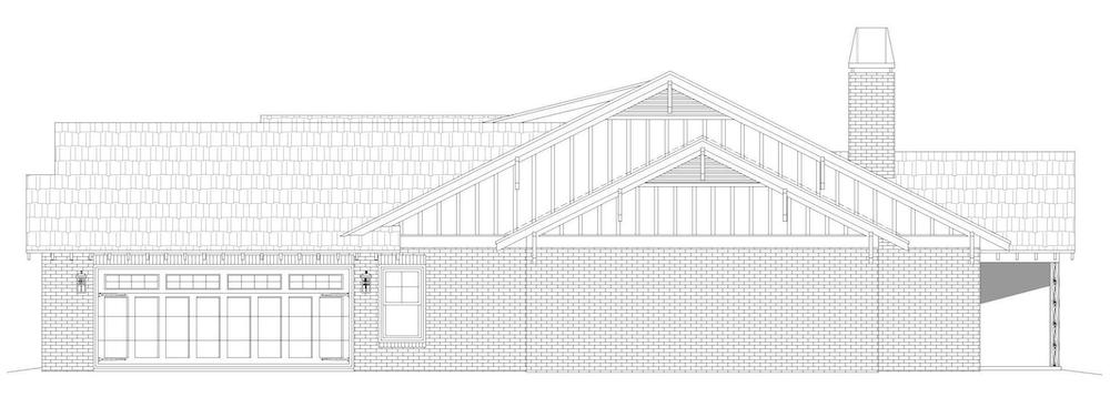 Home Plan Right Elevation of this 3-Bedroom,2491 Sq Ft Plan -196-1206