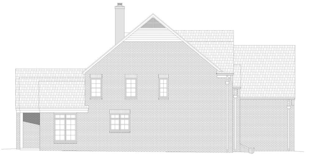 Home Plan Left Elevation of this 5-Bedroom,4726 Sq Ft Plan -196-1207