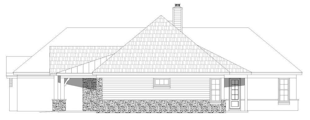 Home Plan Right Elevation of this 3-Bedroom,2894 Sq Ft Plan -196-1209