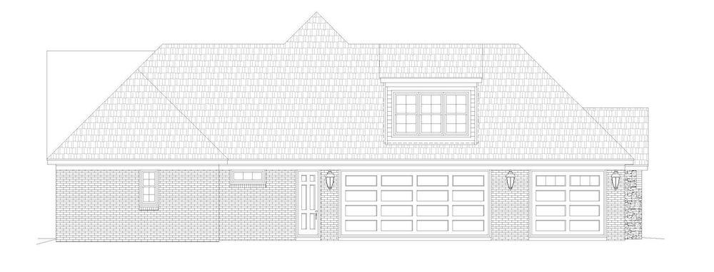 Home Plan Left Elevation of this 3-Bedroom,3642 Sq Ft Plan -196-1210