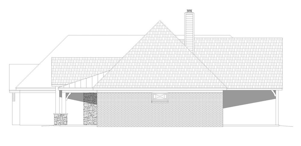 Home Plan Right Elevation of this 3-Bedroom,3642 Sq Ft Plan -196-1210