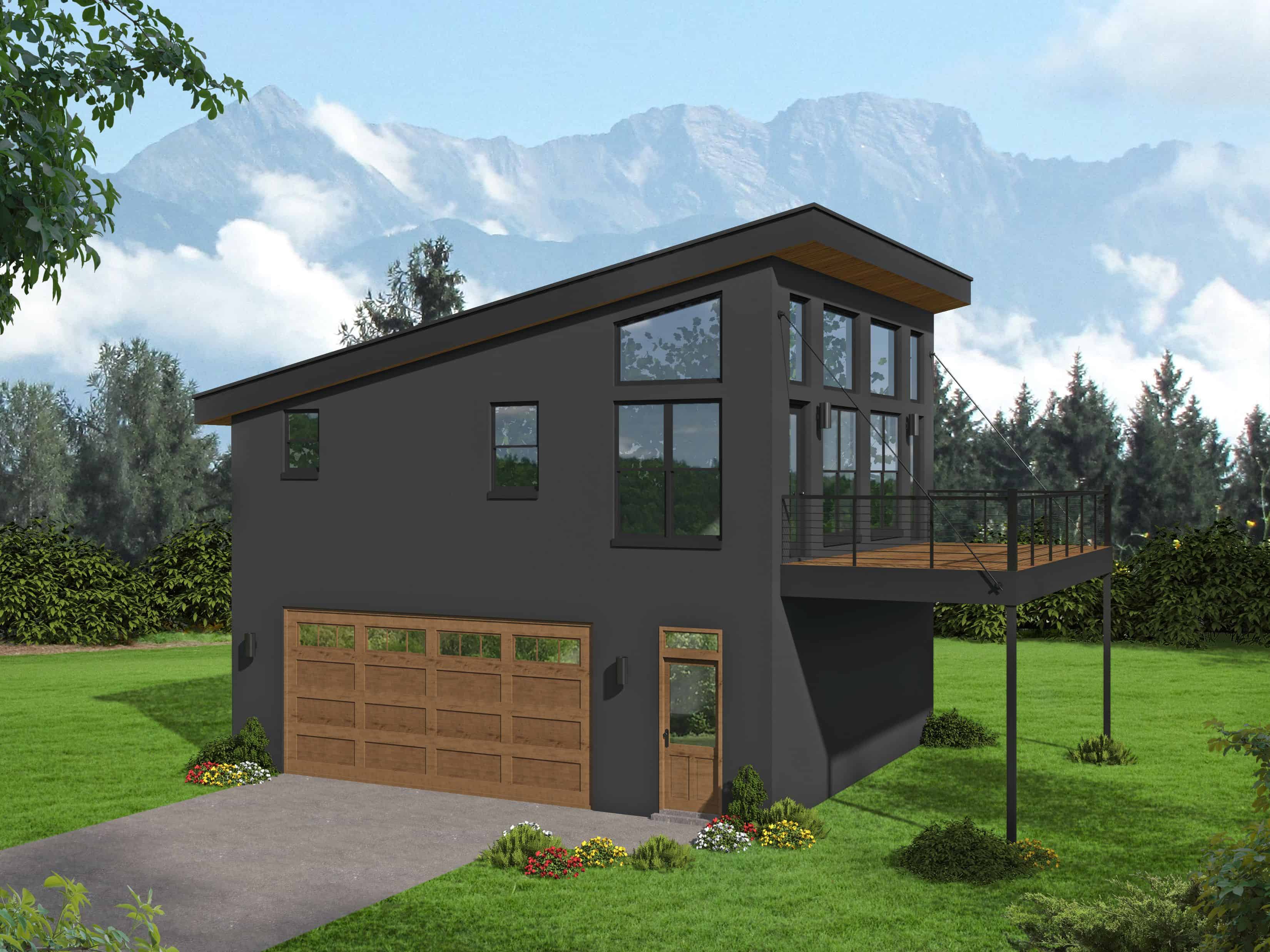 Contemporary home (ThePlanCollection: Plan #196-1212)