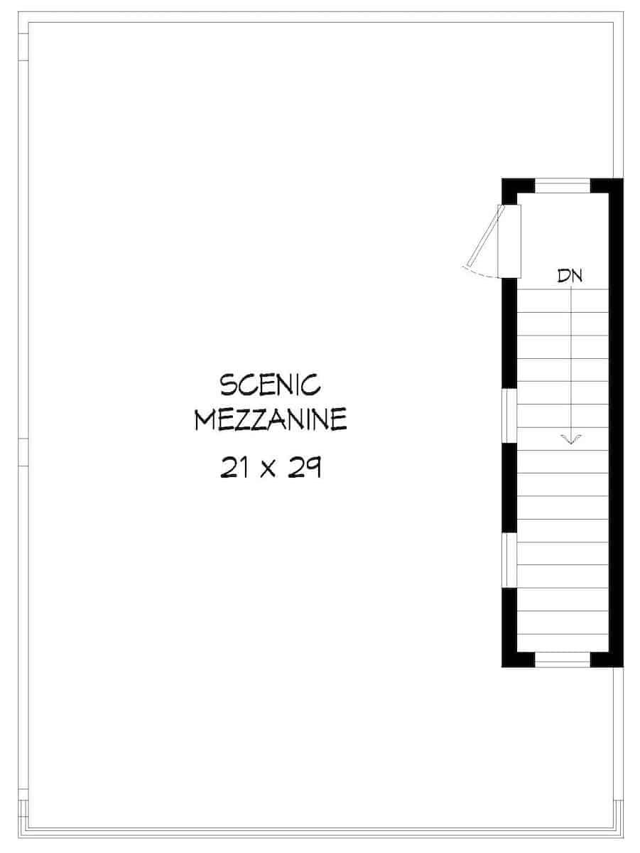 Third Story of Modern Plan #196-1215