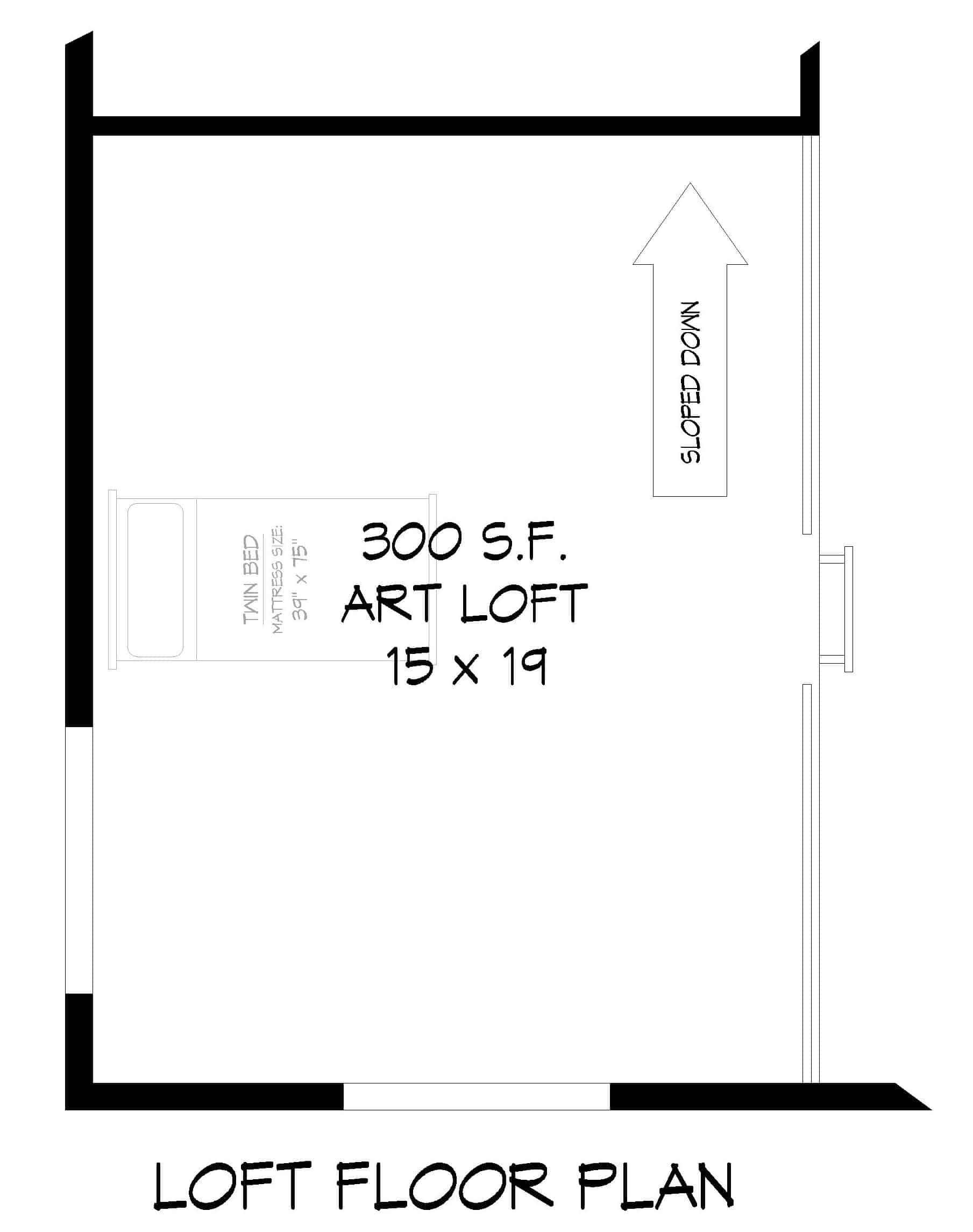 Floor Plan Third Story of Contemporary Plan #196-1216