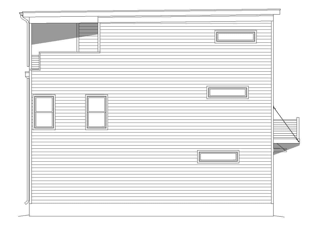 Home Plan Left Elevation of this 3-Bedroom,2030 Sq Ft Plan -196-1218