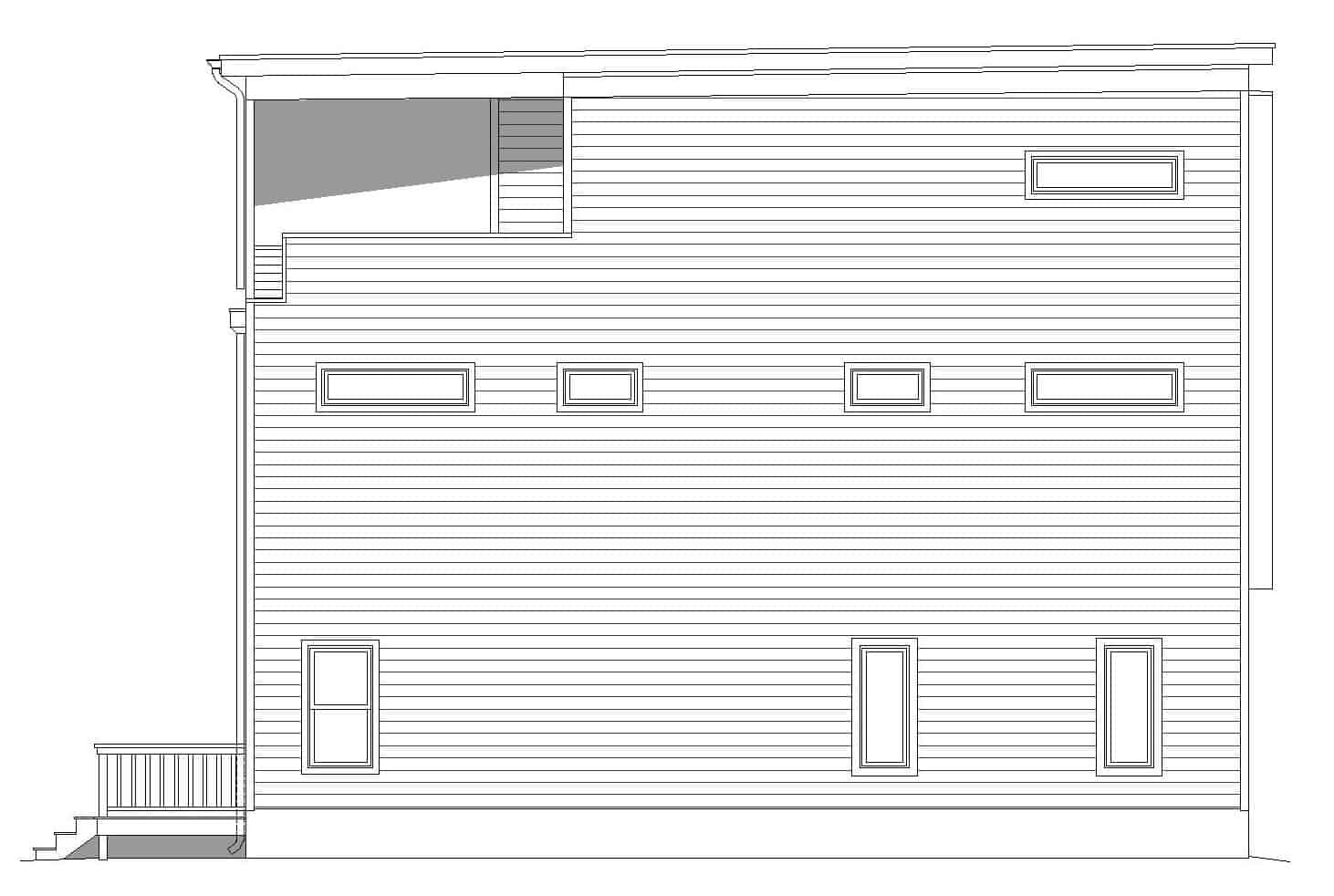 Home Plan Left Elevation of this 3-Bedroom,2129 Sq Ft Plan -196-1220