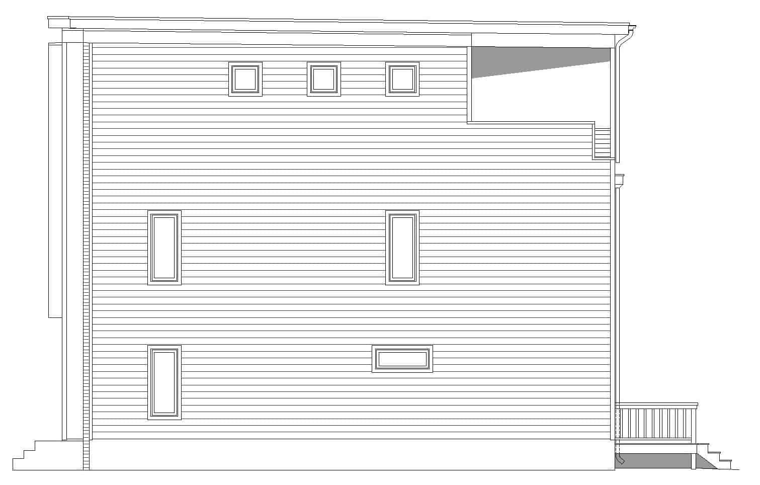 Home Plan Right Elevation of this 3-Bedroom,2129 Sq Ft Plan -196-1220