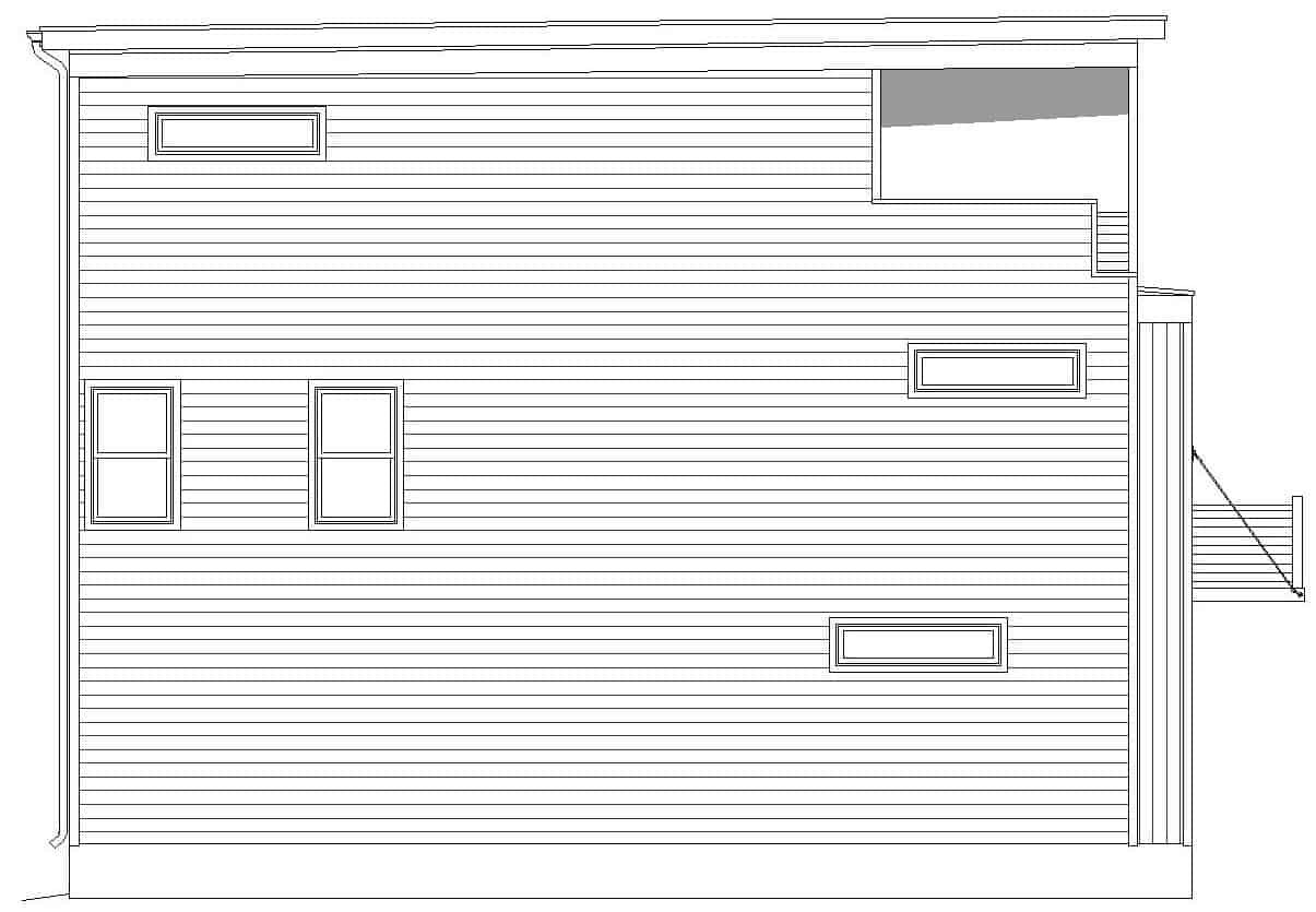 Home Plan Left Elevation of this 3-Bedroom,2200 Sq Ft Plan -196-1221