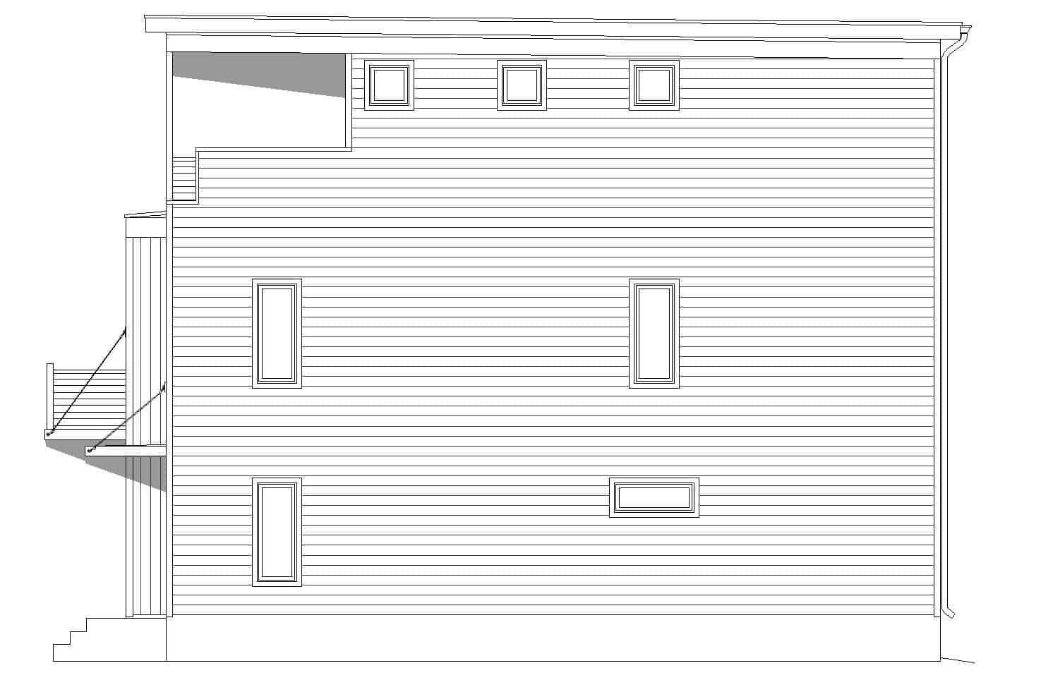 Home Plan Right Elevation of this 3-Bedroom,2200 Sq Ft Plan -196-1221