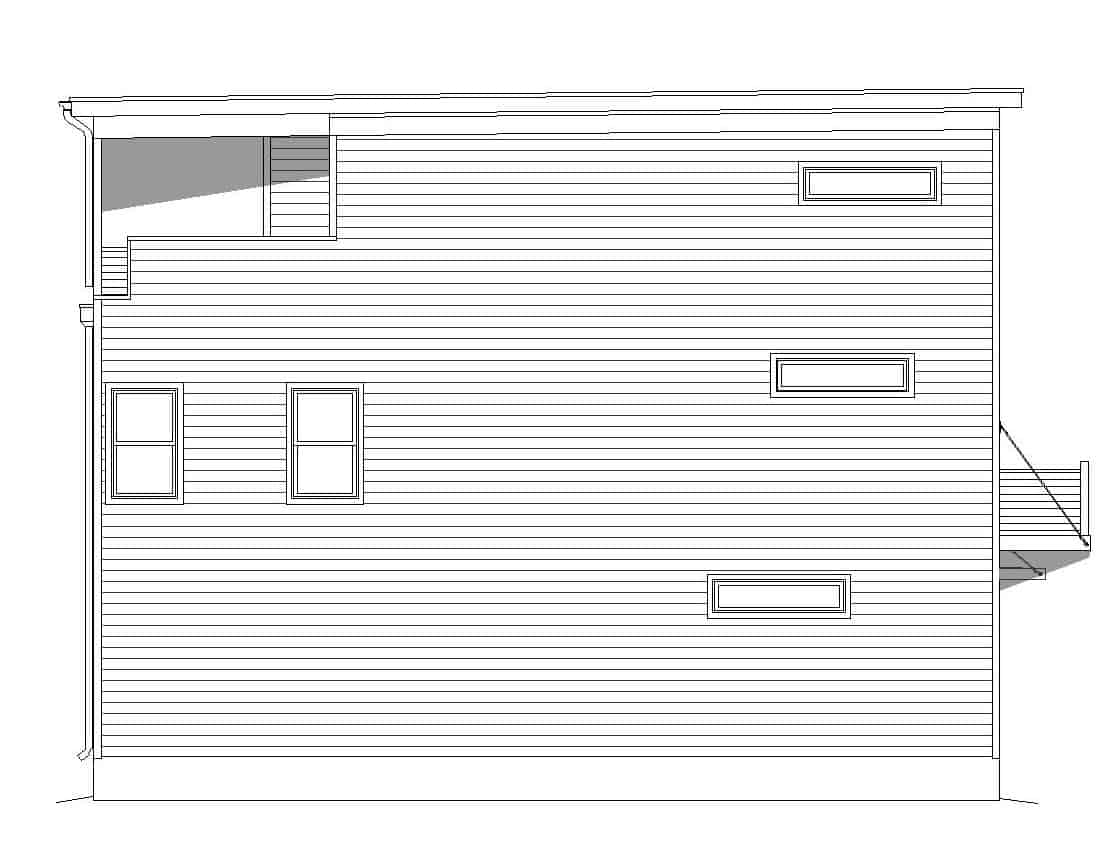 Home Plan Left Elevation of this 3-Bedroom,2215 Sq Ft Plan -196-1222
