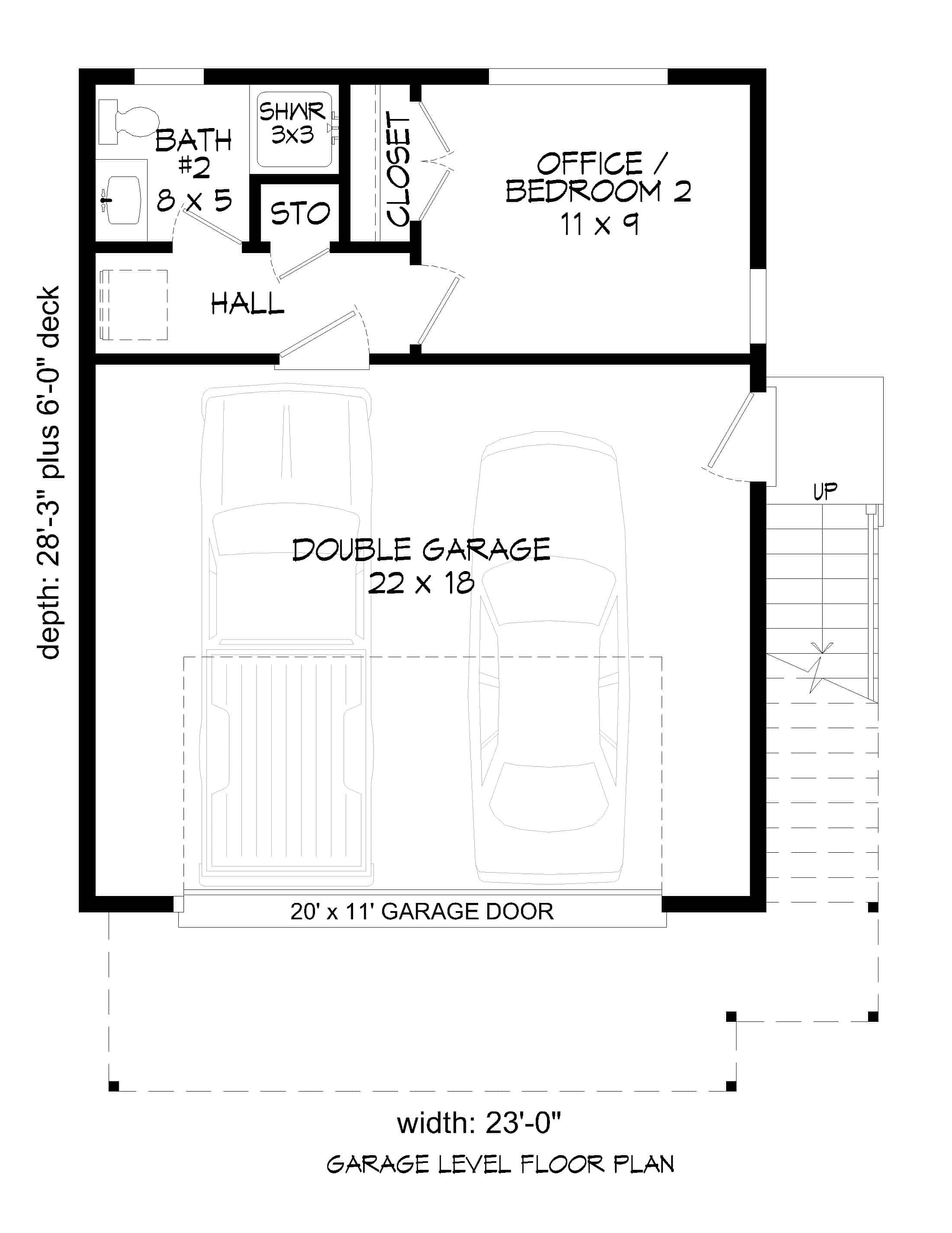 Garage of Contemporary Plan #196-1226