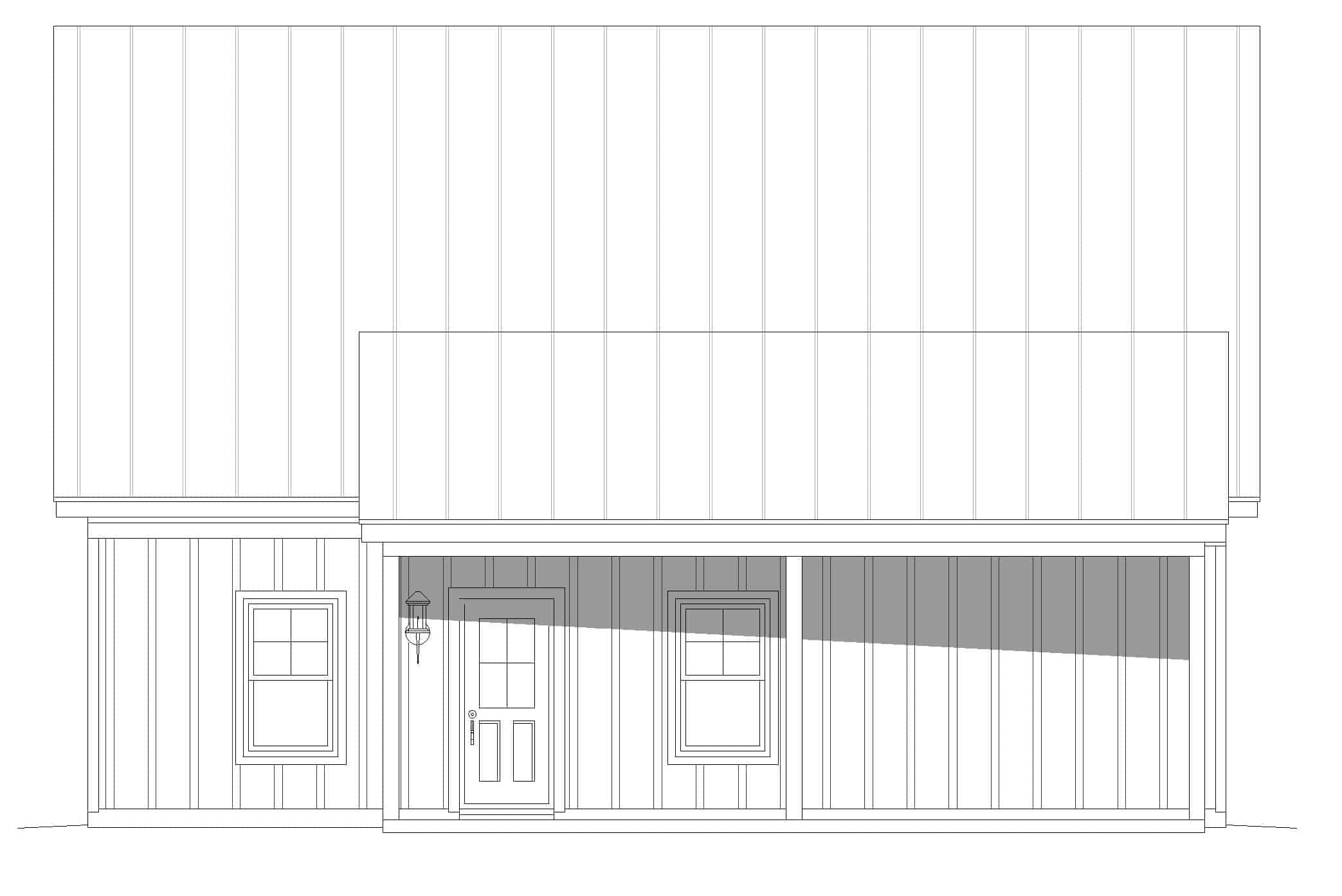 Home Plan Front Elevation of this 1-Bedroom,1132 Sq Ft Plan -196-1227