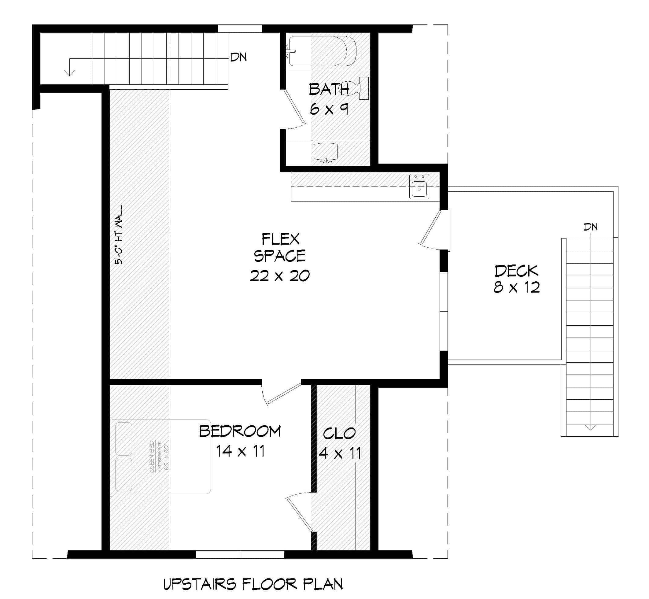 Upper Level of Farmhouse Plan #196-1227
