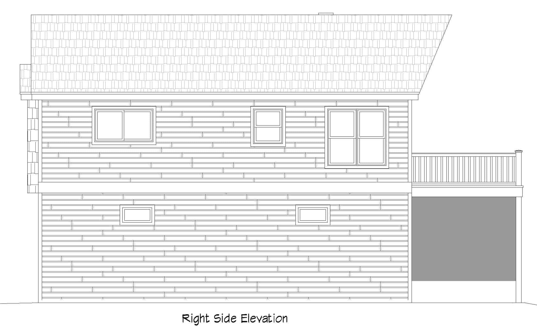 Home Plan Right Elevation of this 1-Bedroom,1284 Sq Ft Plan -196-1228