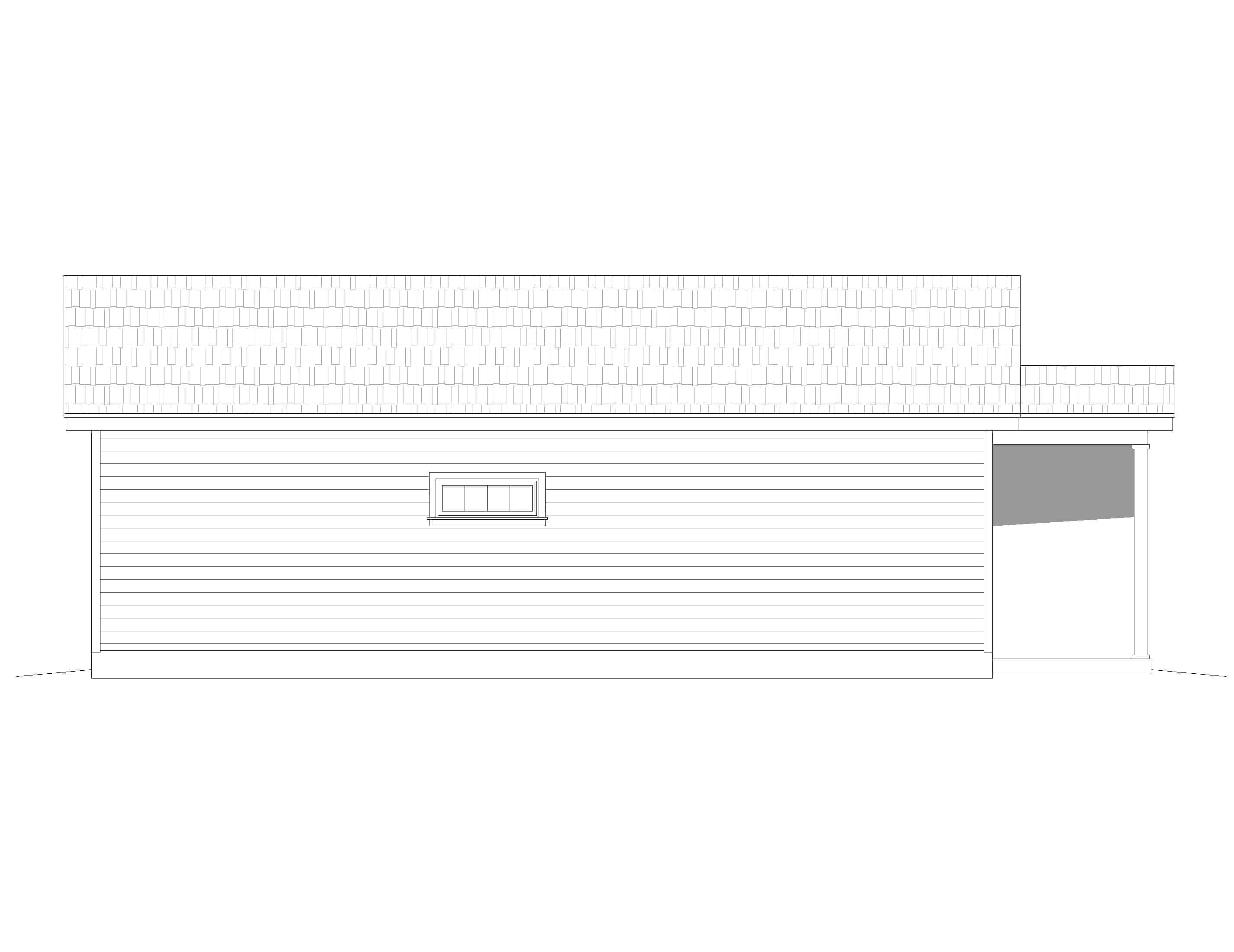 Home Plan Left Elevation of this 2-Bedroom,1050 Sq Ft Plan -196-1231