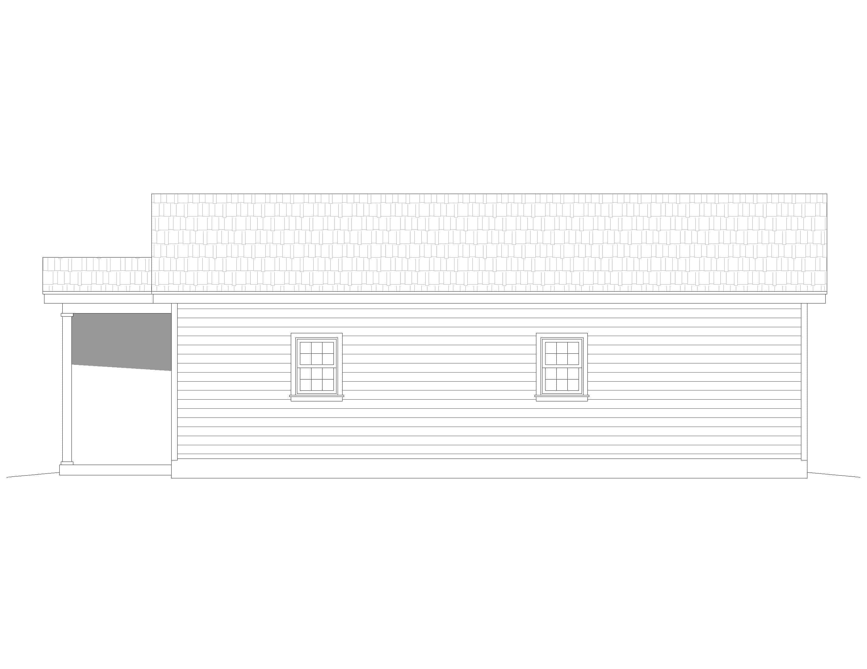 Home Plan Right Elevation of this 2-Bedroom,1050 Sq Ft Plan -196-1231
