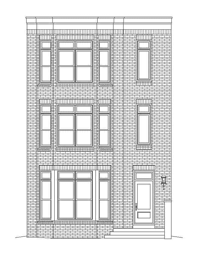 Home Plan Front Elevation of this 3-Bedroom,2843 Sq Ft Plan -196-1232