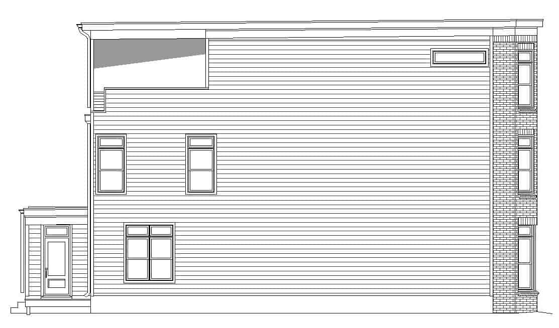Home Plan Left Elevation of this 3-Bedroom,3321 Sq Ft Plan -196-1236