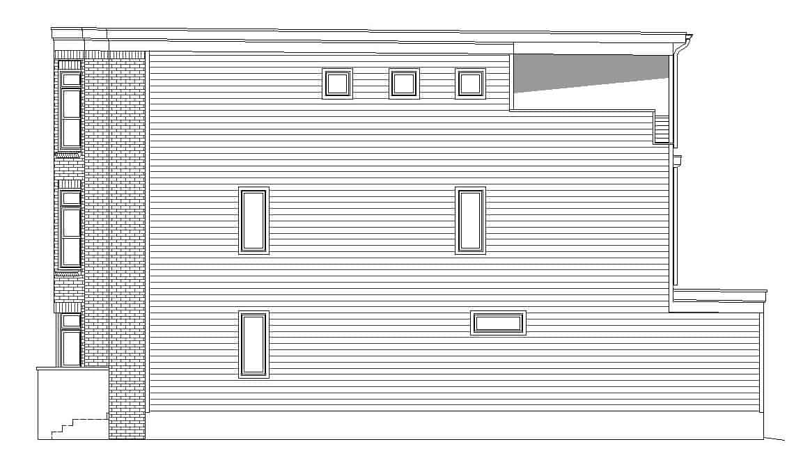 Home Plan Right Elevation of this 3-Bedroom,3321 Sq Ft Plan -196-1236