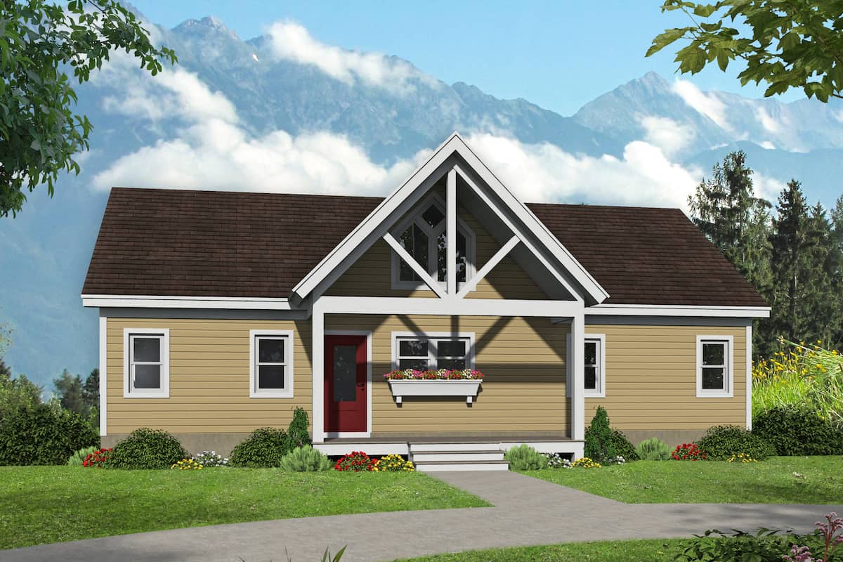 Country Ranch house (ThePlanCollection: Plan #196-1240)
