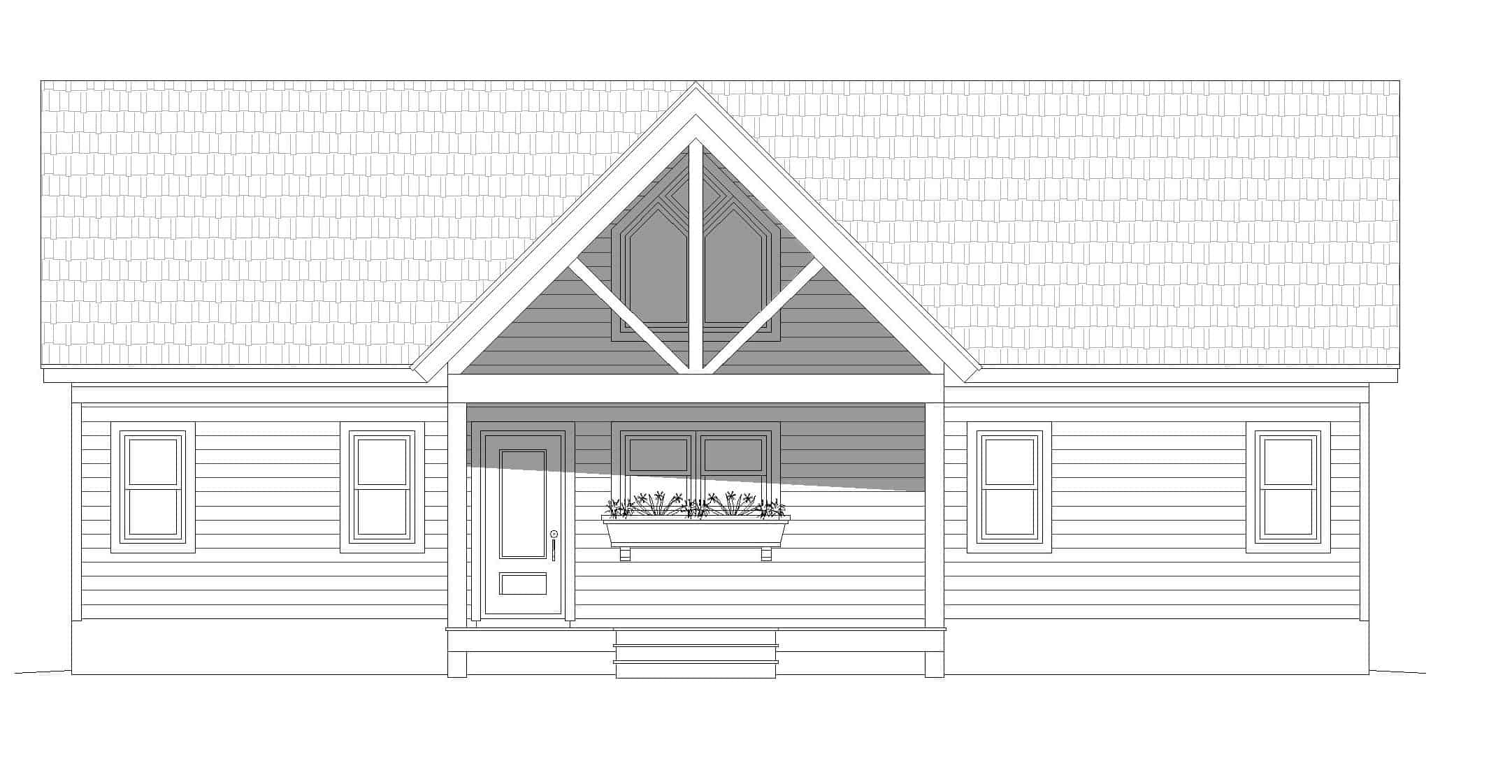 Home Plan Front Elevation of this 4-Bedroom,2633 Sq Ft Plan -196-1241