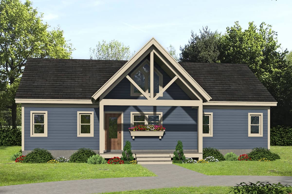 Country Ranch style house (ThePlanCollection: Plan #196-1243)