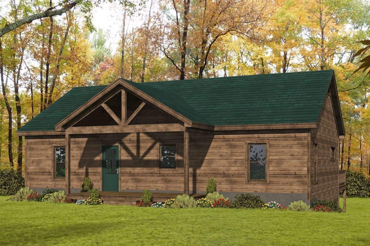 Ranch style house (ThePlanCollection: Plan #196-1246)