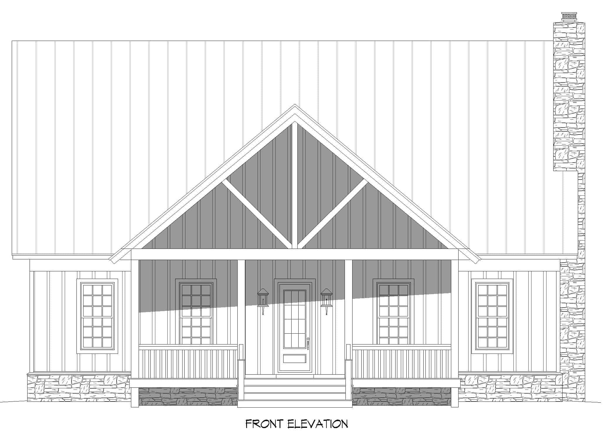 Home Plan Front Elevation of this 3-Bedroom,2458 Sq Ft Plan -196-1248
