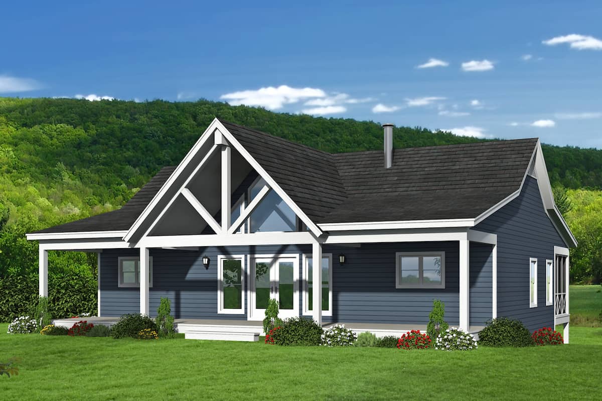 Country style house (ThePlanCollection: Plan #196-1249)