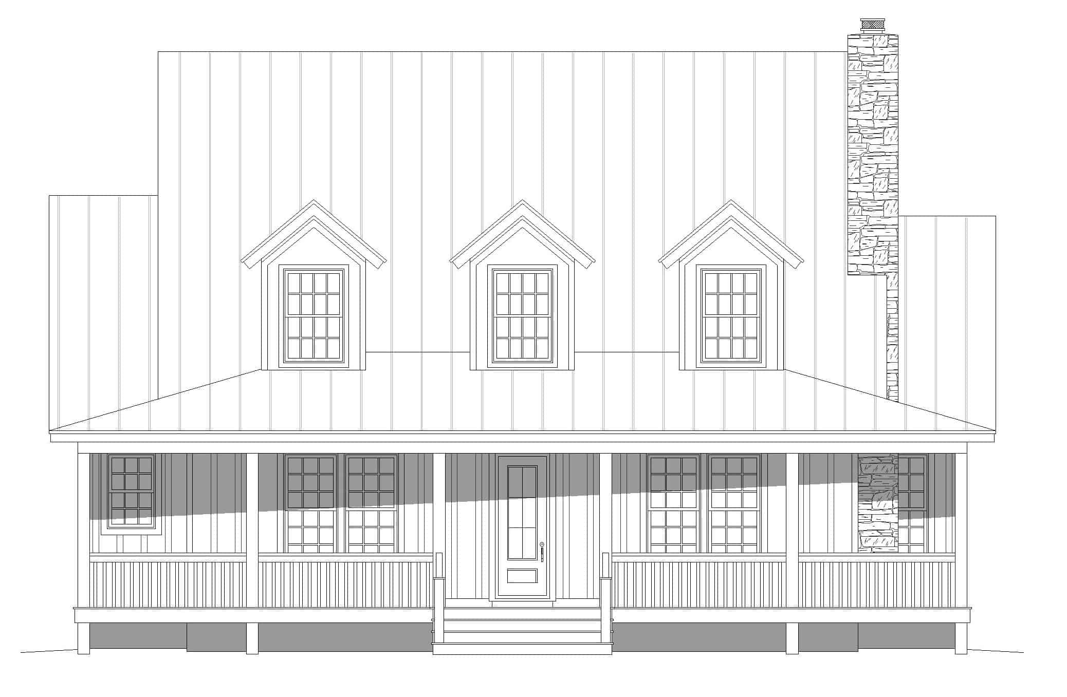 Home Plan Front Elevation of this 3-Bedroom,2718 Sq Ft Plan -196-1252