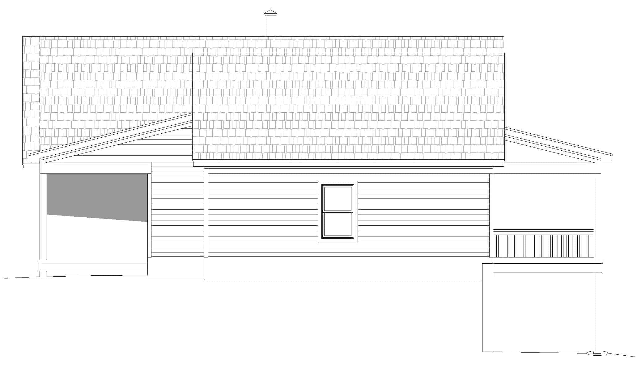 Home Plan Right Elevation of this 2-Bedroom,1787 Sq Ft Plan -196-1261