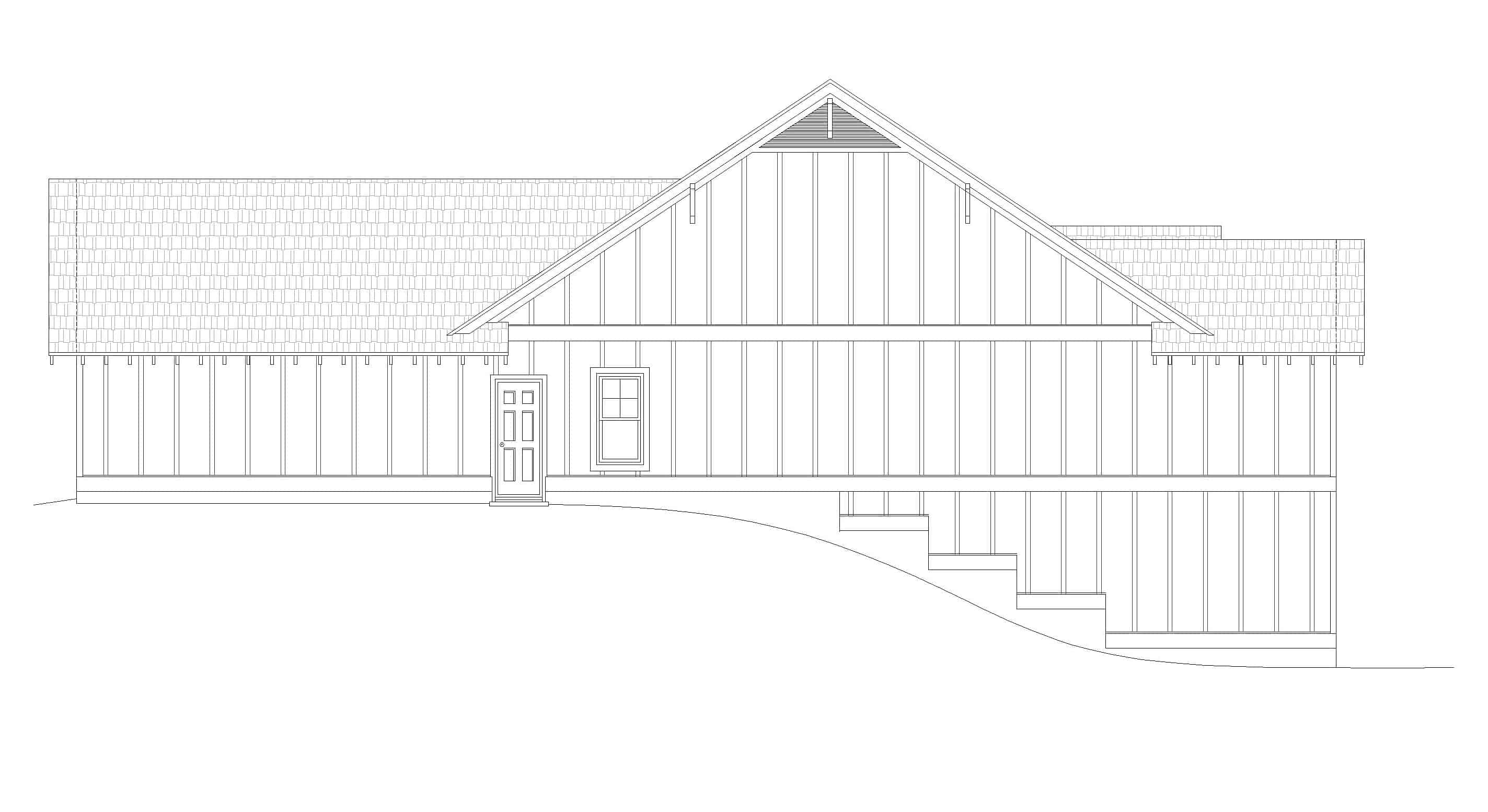 Home Plan Right Elevation of this 3-Bedroom,2174 Sq Ft Plan -196-1262