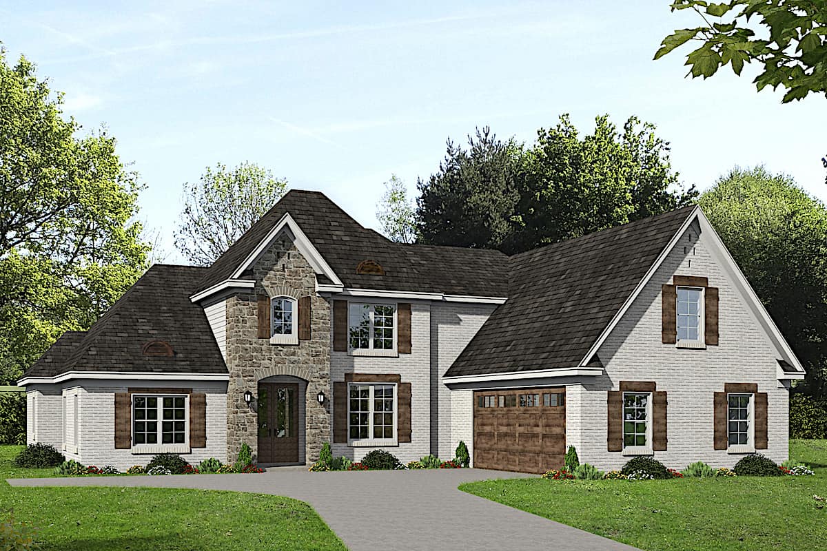 Luxury style house (ThePlanCollection: Plan #196-1263)