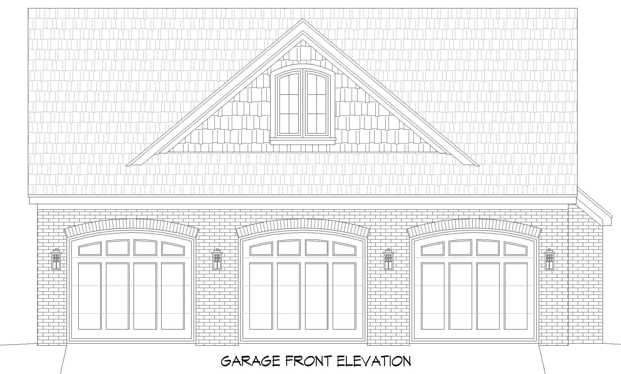 Home Plan Front Elevation of this 3-Bedroom,3510 Sq Ft Plan -196-1265