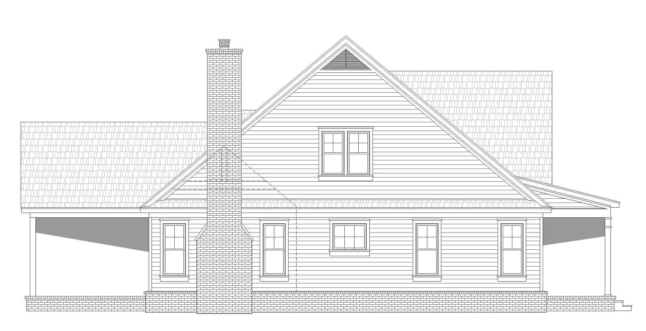 Home Plan Left Elevation of this 3-Bedroom,3455 Sq Ft Plan -196-1267