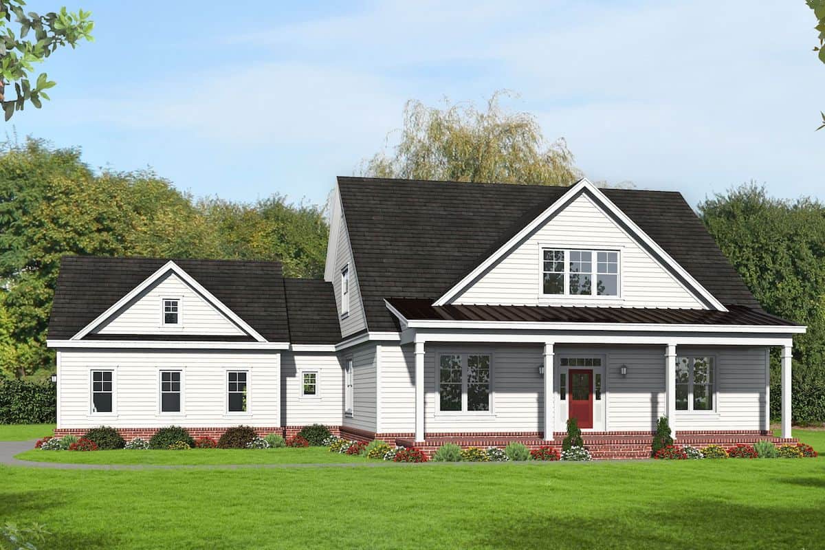 Luxury Colonial house (ThePlanCollection: Plan #196-1267)