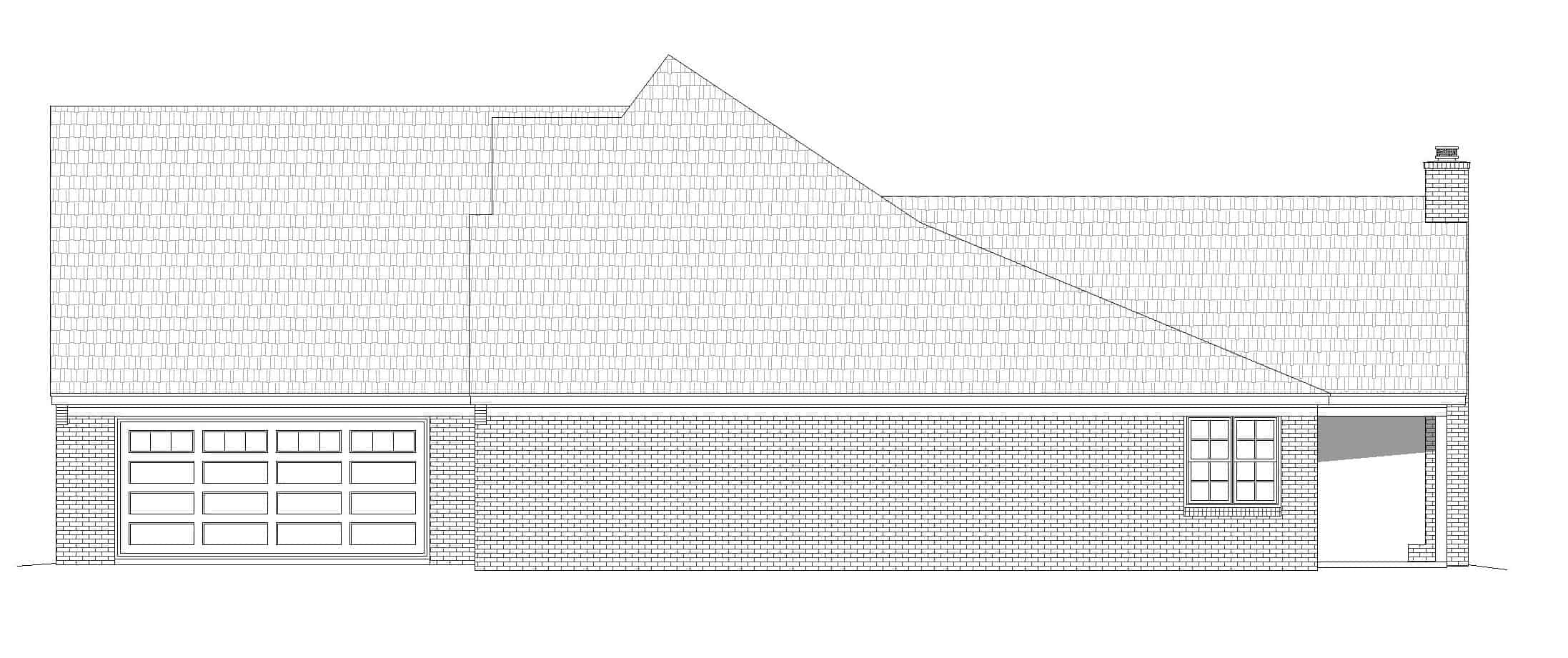 Home Plan Right Elevation of this 5-Bedroom,3781 Sq Ft Plan -196-1268