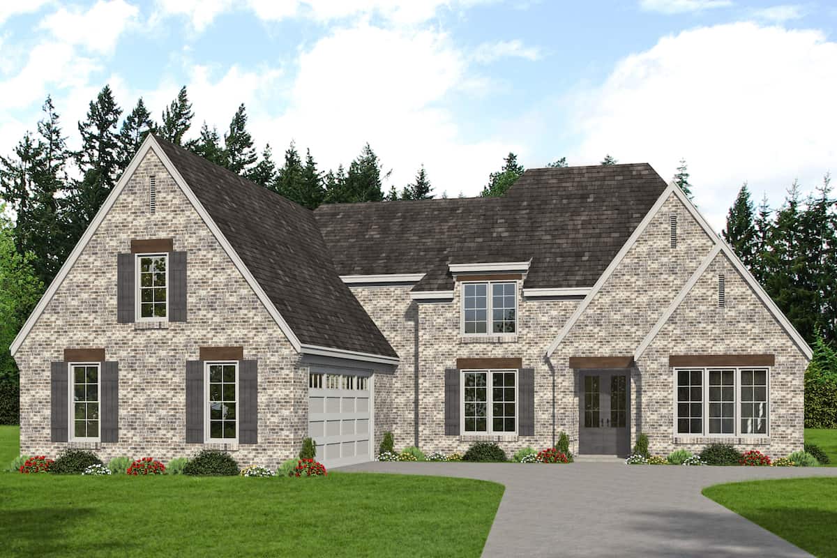Front View of this 5-Bedroom, 3781 Sq Ft Plan - 196-1268