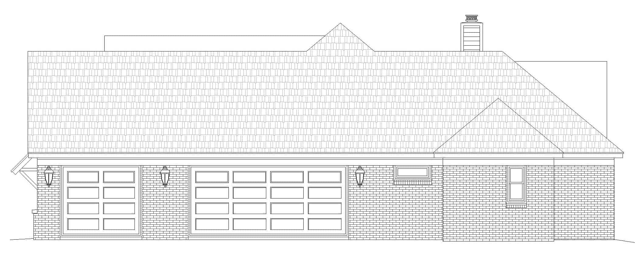 Home Plan Right Elevation of this 3-Bedroom,2835 Sq Ft Plan -196-1270
