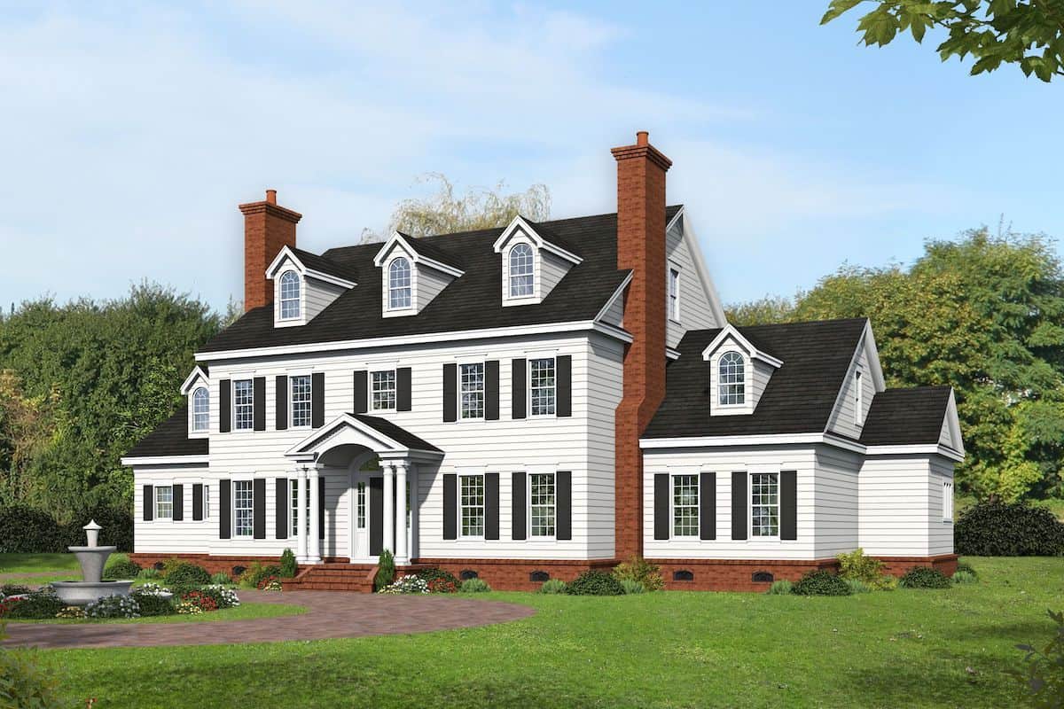 Georgian style house (ThePlanCollection: Plan #196-1273)