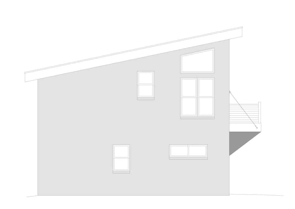 Home Plan Left Elevation of this 2-Bedroom,1957 Sq Ft Plan -196-1274