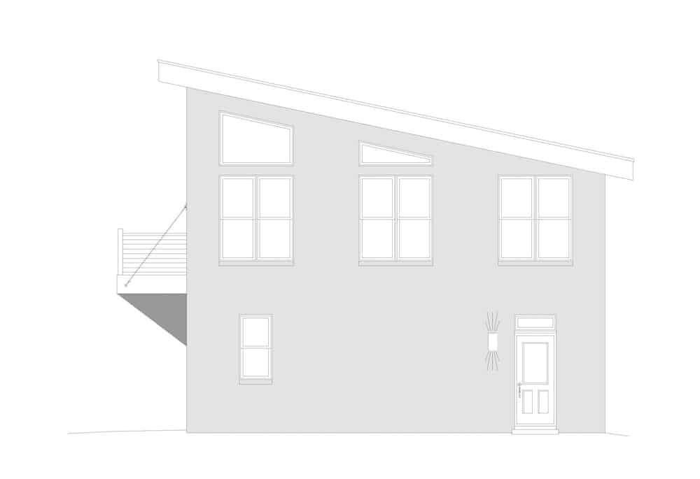 Home Plan Right Elevation of this 2-Bedroom,1957 Sq Ft Plan -196-1274