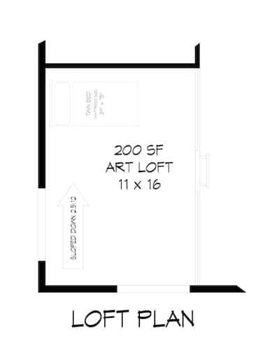 Third Story of Contemporary Plan #196-1275