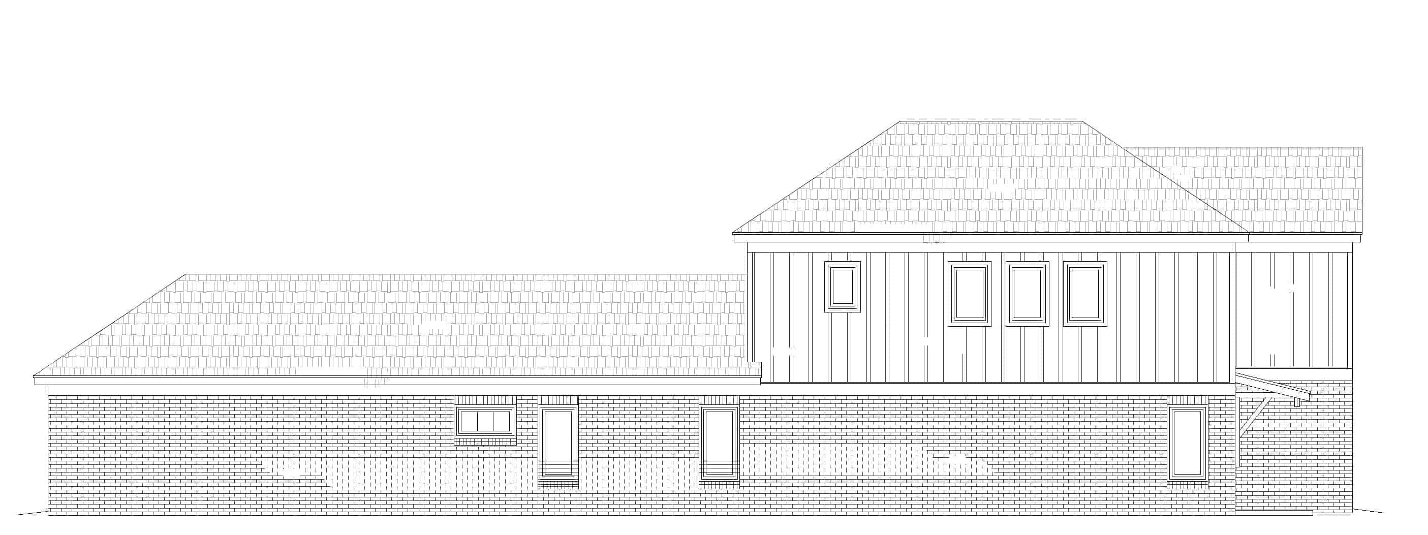 Home Plan Left Elevation of this 3-Bedroom,1888 Sq Ft Plan -196-1278
