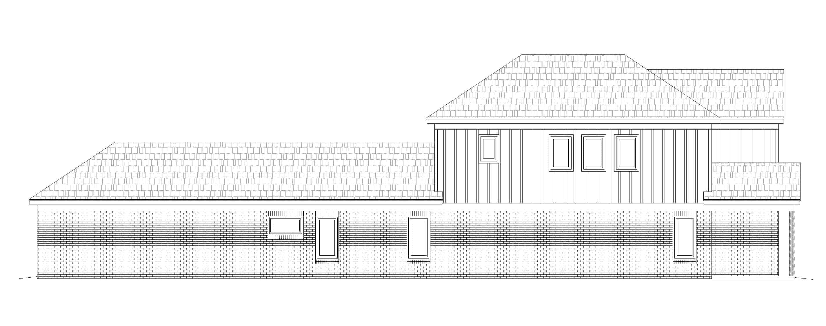 Home Plan Left Elevation of this 3-Bedroom,1888 Sq Ft Plan -196-1279