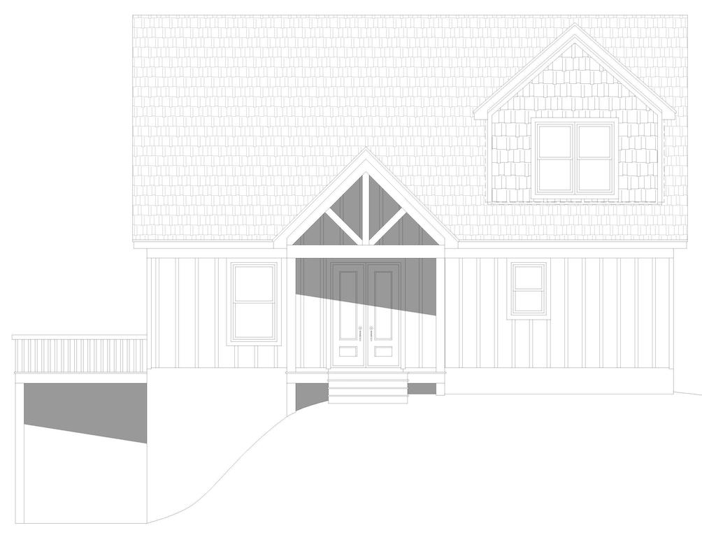 Home Plan Front Elevation of this 3-Bedroom,1770 Sq Ft Plan -196-1281