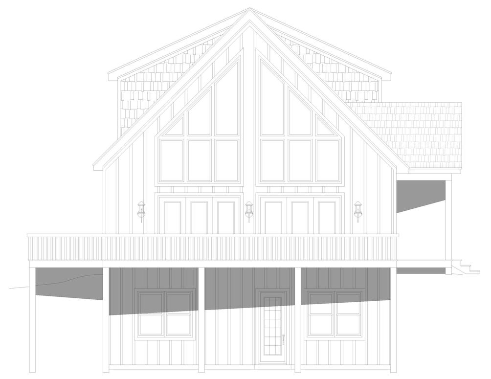 Home Plan Left Elevation of this 3-Bedroom,1770 Sq Ft Plan -196-1281